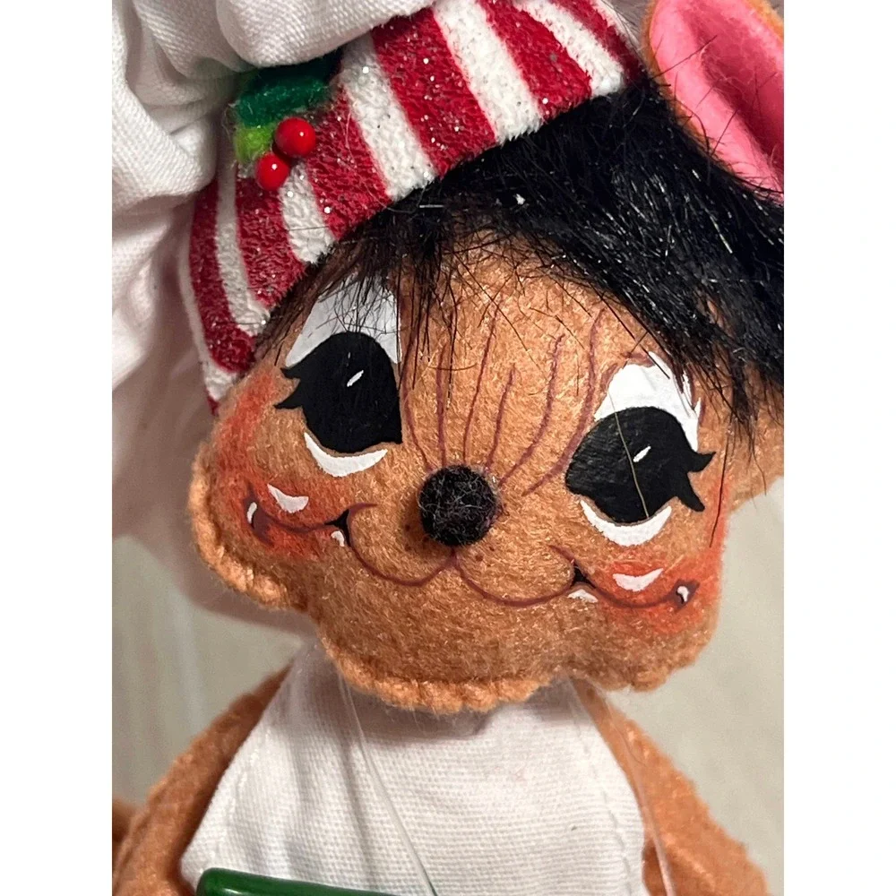 Annalee Shimmermint Chef Mouse Christmas Felt Doll Figure 600411 Tree cookie